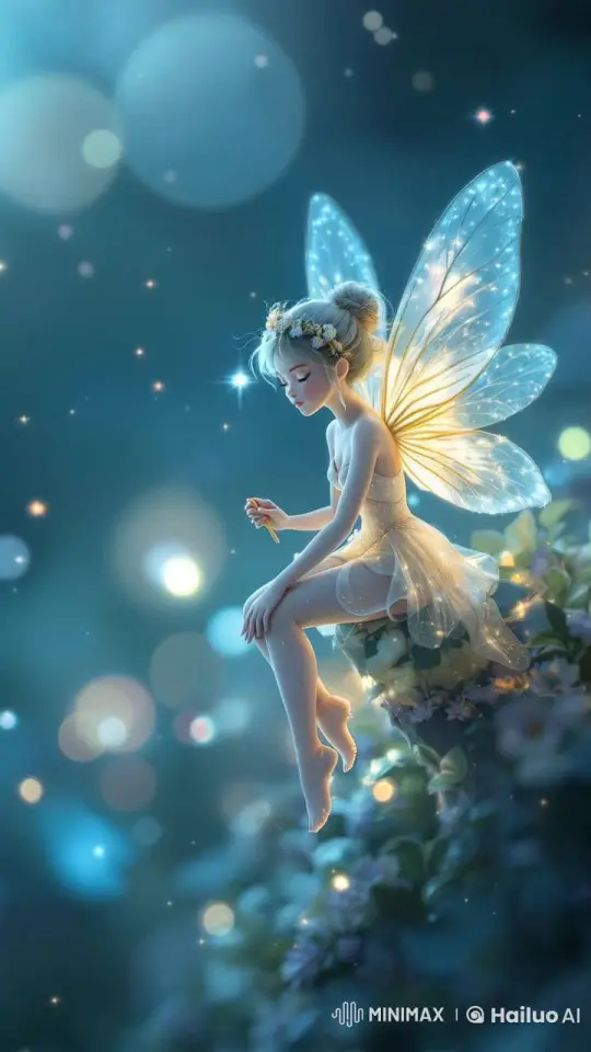 Magical Fairy Enchantment with Gentle Fluttering Wings – AI Generated Video | Hailuo AI