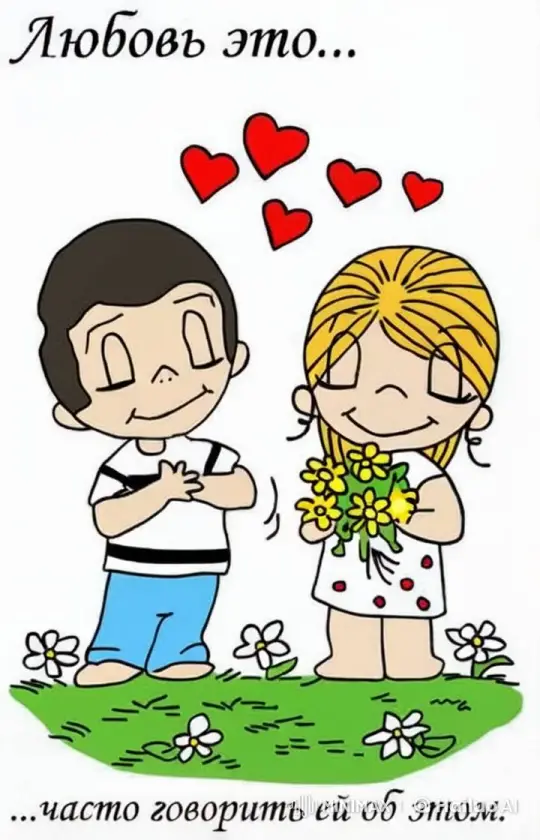 Cartoon Couple Shares Sweet Kiss Amid Floating Hearts – AI Generated Video | Hailuo AI