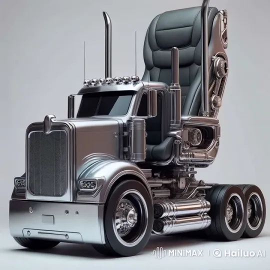 Futuristic Chrome Truck-Inspired LED Chair Design – AI Generated Video | Hailuo AI