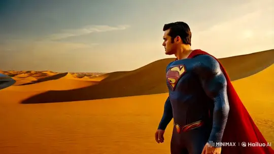 Superman Battles Alien in Epic Desert Showdown – AI Generated Video | Hailuo AI