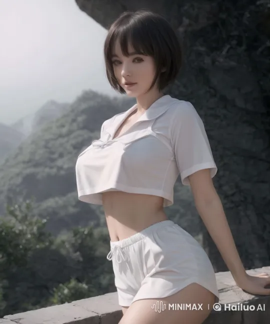 Young Woman Greeted by Bird in Scenic Mountains – AI Generated Video | Hailuo AI