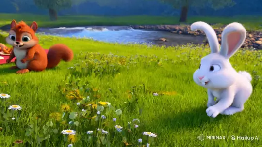 Title: Benny the Brave Little Bunny Helps a Fallen Bird – AI Generated Video | Hailuo AI