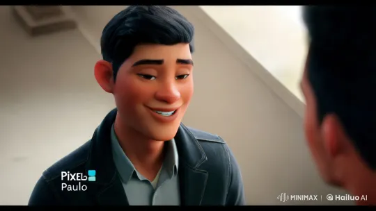 Pixar-Style Character Inspires Off-Screen Paulo – AI Generated Video | Hailuo AI