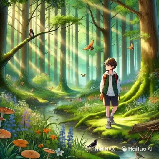 Boy by River: Nature's Serenity Captured – AI Generated Video | Hailuo AI