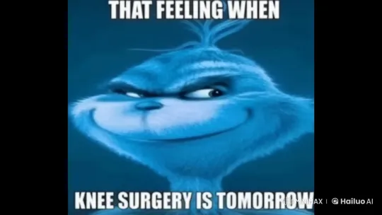 Blue Grinch Prepares for Humorous Knee Surgery – AI Generated Video | Hailuo AI