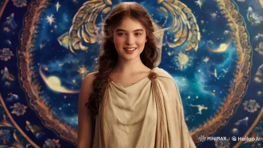 Mythical Virgo: Ethereal Beauty Amidst Cosmic Constellations – AI Generated Video | Hailuo AI