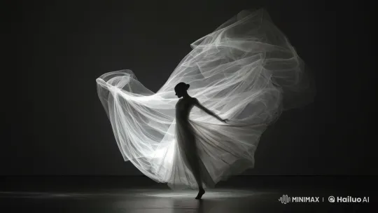 Ethereal Dance Performance in White Gown – AI Generated Video | Hailuo AI