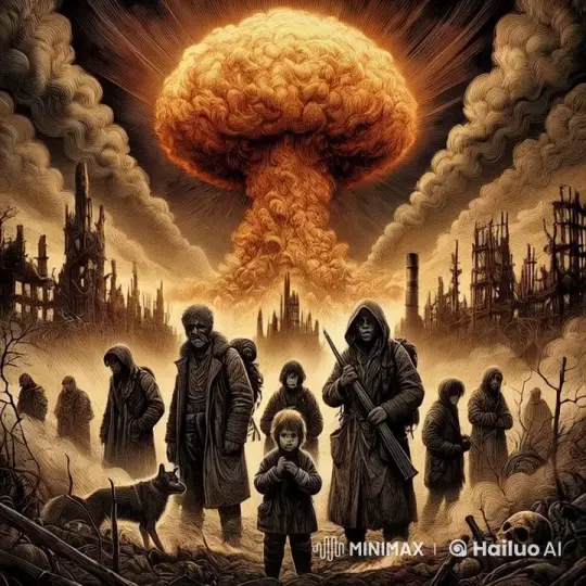 Enduring Survivors Amidst Post-Apocalyptic Inferno – AI Generated Video | Hailuo AI