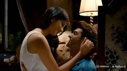 Intimate Moment: Man and Woman Share Passionate Kiss – AI Generated Video | Hailuo AI