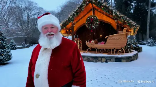 Santa's Grotto: A Winter Wonderland Morning – AI Generated Video | Hailuo AI