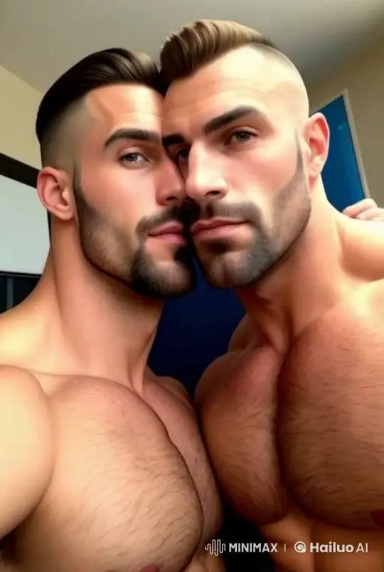 Affectionate Hug Between Two Men in Live2D Animation – AI Generated Video | Hailuo AI