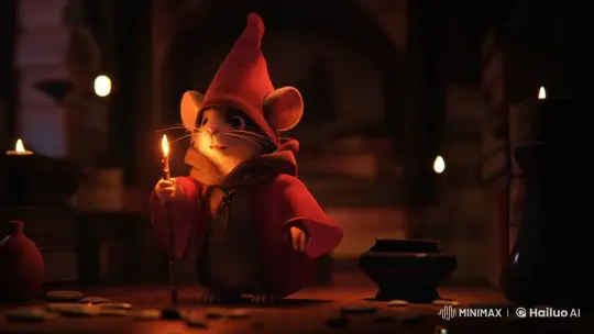 Enchanted Mouse Wizard Prepares for Adventure – AI Generated Video | Hailuo AI