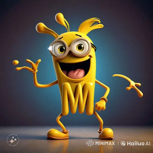 Animated Yellow Character 'M' Dances Cheerfully – AI Generated Video | Hailuo AI