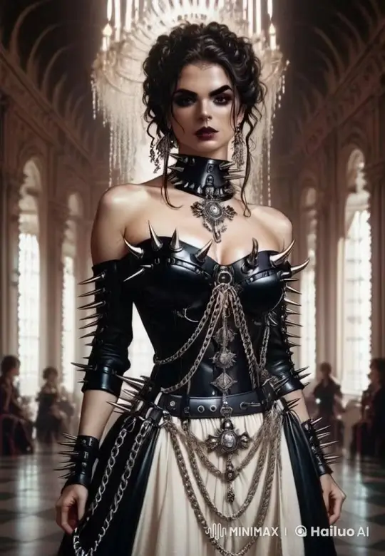 Regal Woman Commands Attention in Opulent Hall – AI Generated Video | Hailuo AI