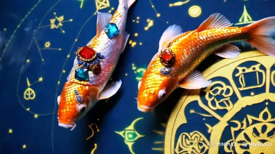Mystical Koi in Cosmic Dance with Ancient Zodiac – AI Generated Video | Hailuo AI