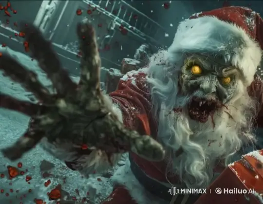 Zombie Santa Claus Horror Scene – AI Generated Video | Hailuo AI