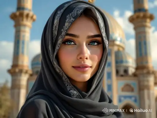 Young Woman in Hijab Amidst Serene Live2D Setting – AI Generated Video | Hailuo AI
