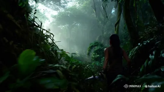 Female Explorer Discovers Hidden Temple in Misty Jungle – AI Generated Video | Hailuo AI