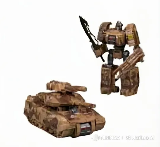Transformer Toy Model: Tank to Robot Transformation – AI Generated Video | Hailuo AI