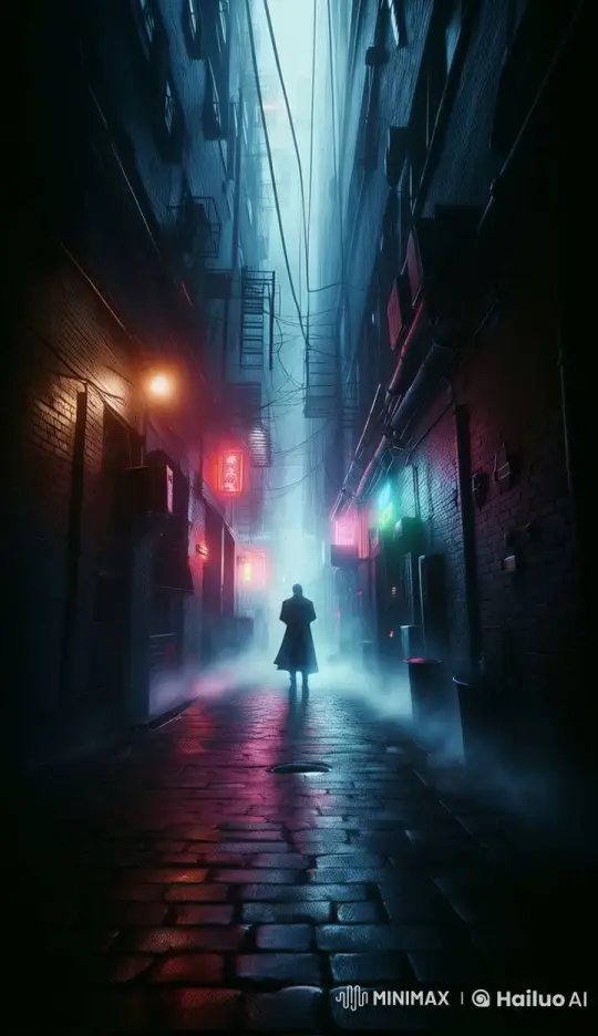 Noirish Cyberpunk Alleyway Scene in Live2D – AI Generated Video | Hailuo AI