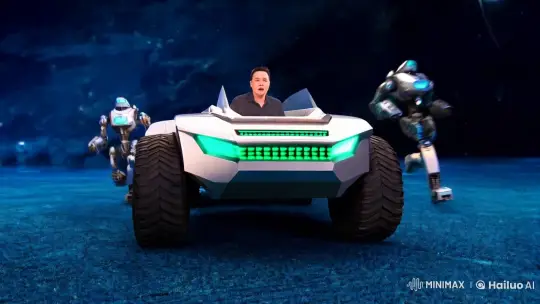 Elon Musk Dreams of Escaping Robots and a Black Hole Adventure – AI Generated Video | Hailuo AI