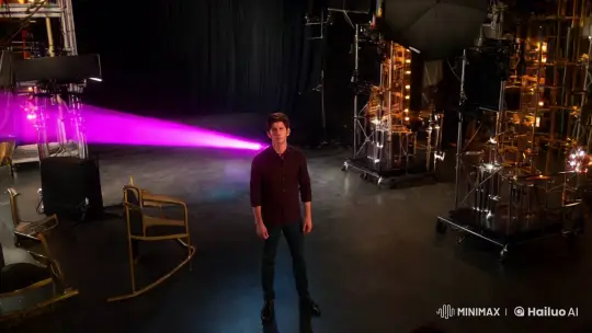 Andrew Garfield Transforms into Glamorous Woman on Film Set – AI Generated Video | Hailuo AI