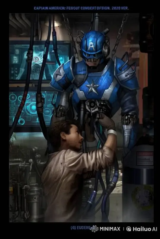 Tony Stark Craftily Works on Captain America Robot – AI Generated Video | Hailuo AI