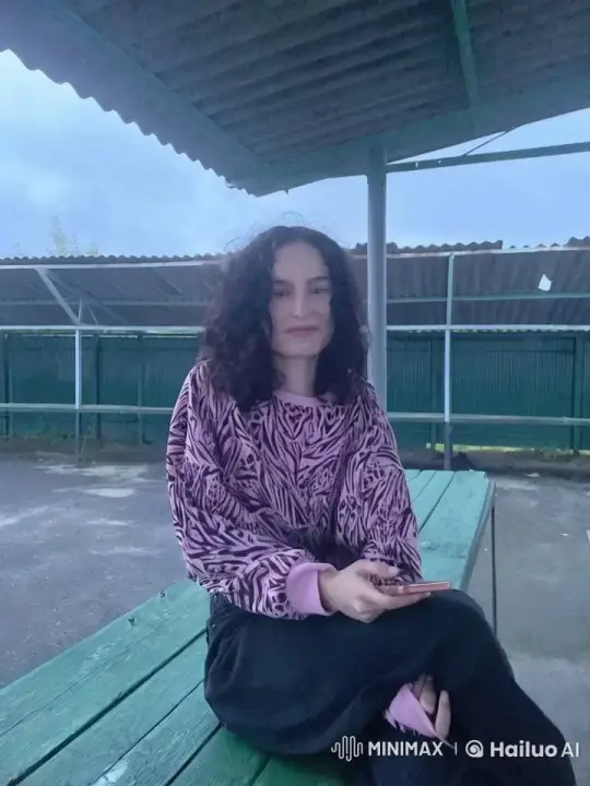 Person on Bench Checks Phone, Burps, Glances Around – AI Generated Video | Hailuo AI