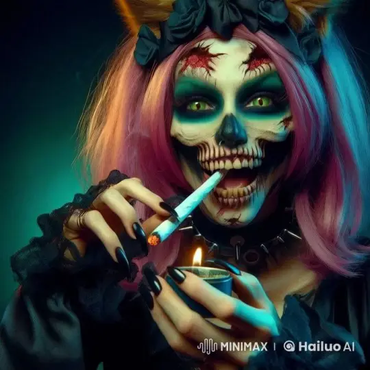 Eerie Figure with Supernatural Glow Smokes – AI Generated Video | Hailuo AI
