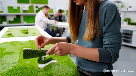 Creative Lab: Entrepreneur Innovating Sustainably – AI Generated Video | Hailuo AI