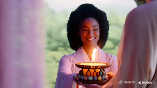 Zen-Inspired Beauty Embraces Serene Candle – AI Generated Video | Hailuo AI