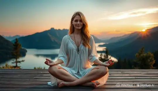 Tranquil Sunset Meditation with Expanding Scenery – AI Generated Video | Hailuo AI