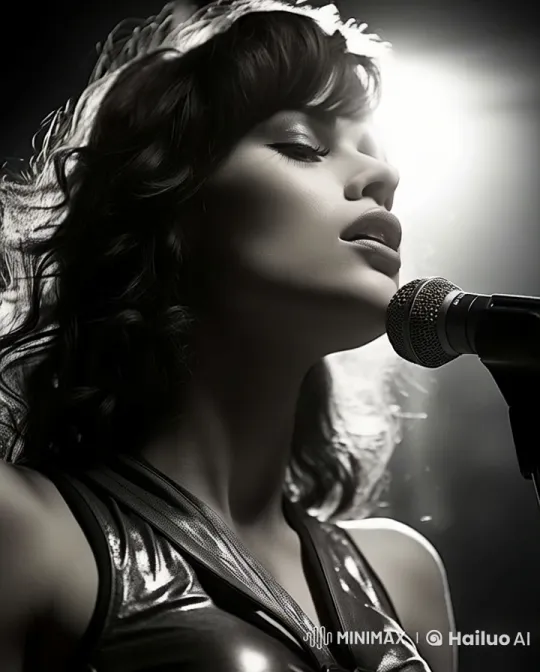Singer's Intimate Nightclub Performance Captured in Live2D Animation – AI Generated Video | Hailuo AI