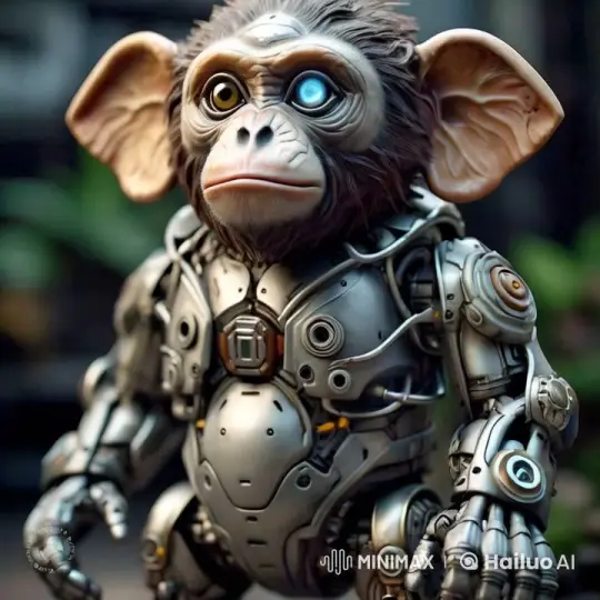 Mechanical Monkey Unveils Larger Robot Through Fractal Illusion – AI Generated Video | Hailuo AI