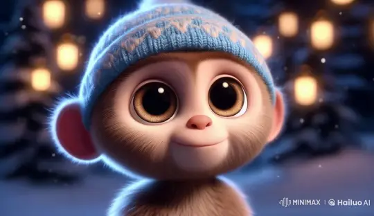 Live2D Animated Character Converses in Festive Winter Setting – AI Generated Video | Hailuo AI