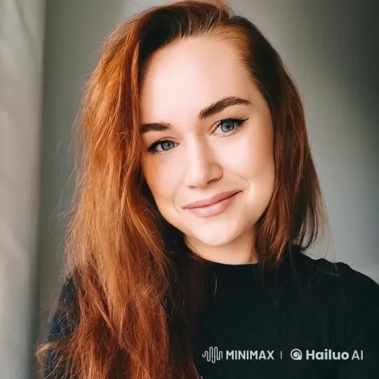 Redheaded Woman Sends Affectionate Air Kiss – AI Generated Video | Hailuo AI