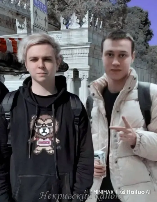 Two Men Share a Tender Kiss in Front of Metro Sign – AI Generated Video | Hailuo AI