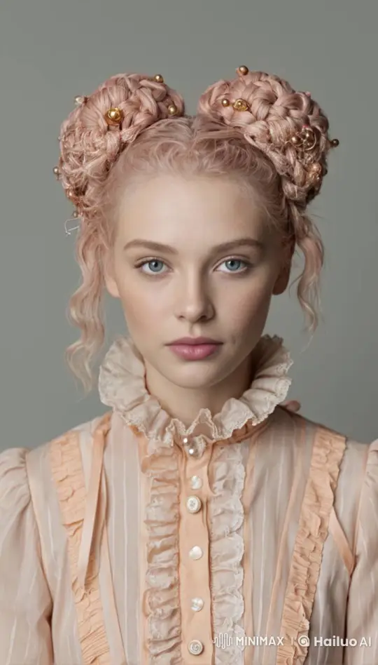 Live2D Animation of Serene Young Woman in Vintage Dress – AI Generated Video | Hailuo AI