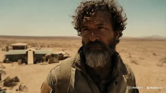 Desert Outpost: Watchful Man Amidst Harsh Sunlight – AI Generated Video | Hailuo AI