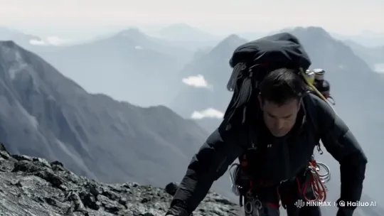 Climber's Determination: Ascending the Icy Peaks – AI Generated Video | Hailuo AI