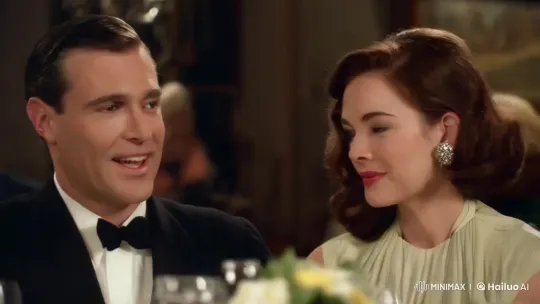 TV Couple Dining in Golden Age Retro Setting – AI Generated Video | Hailuo AI