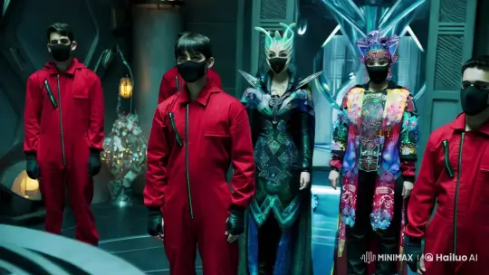 Futuristic Scene with Guards and Ethereal Figures – AI Generated Video | Hailuo AI