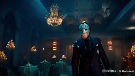 Jason Voorhees: Aesthetic Terror in Gala Attire – AI Generated Video | Hailuo AI