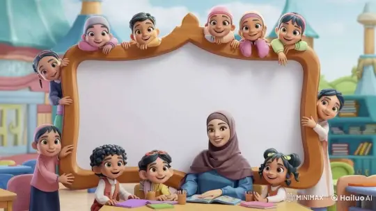 Animated Teacher and Children Singing Together – AI Generated Video | Hailuo AI
