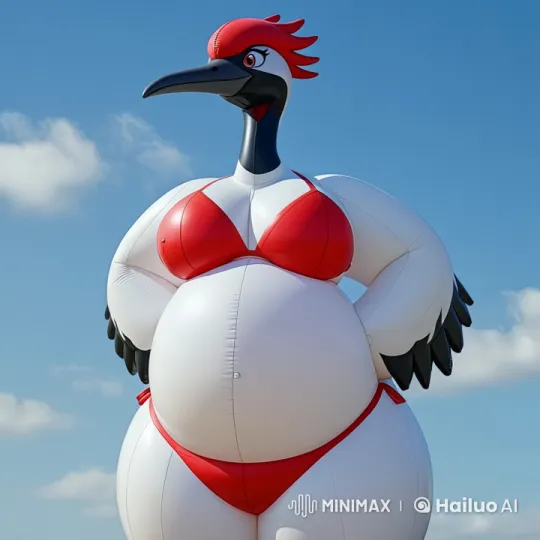 Serene the Deflating Red-Crowned Crane in Live2D Animation – AI Generated Video | Hailuo AI