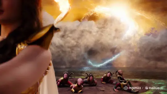Cosmic Goddess Controls Time, Beerus Shrinks in Awe – AI Generated Video | Hailuo AI