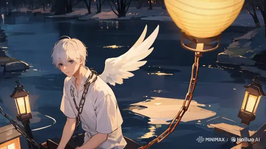 Night Serenity: Glowing Lanterns and Reflective Water – AI Generated Video | Hailuo AI