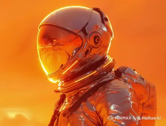 Astronaut Explores Alien Landscape at Sunrise – AI Generated Video | Hailuo AI