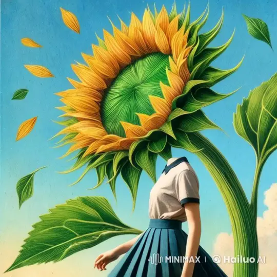 Sunflower-headed Character Lungs in Animated Scene – AI Generated Video | Hailuo AI