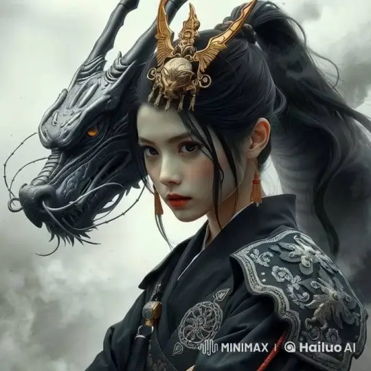 Woman and Animated Dragon in Vivid Transformation – AI Generated Video | Hailuo AI